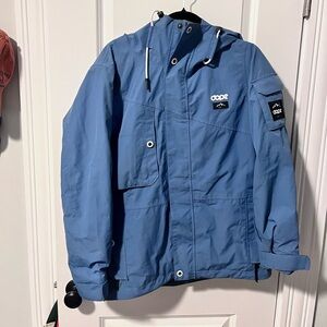 DOPE Light Blue Hooded Snow Jacket